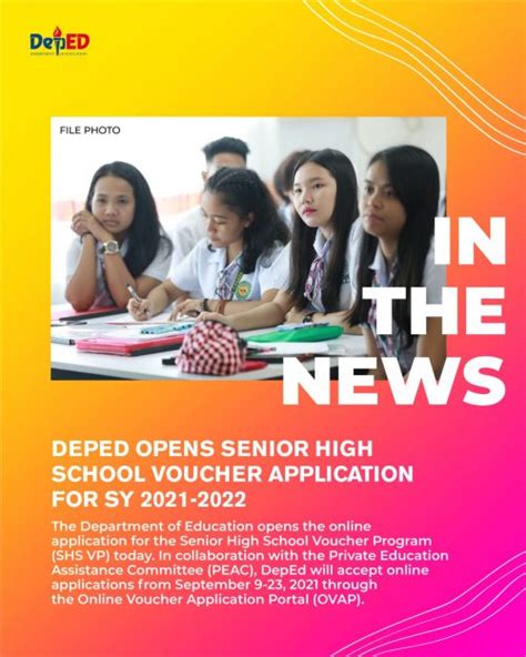 peac online|DepEd opens Senior High School Voucher Application for SY .